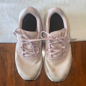 Women's Rose Gold Nike Tennis Shoes size 8